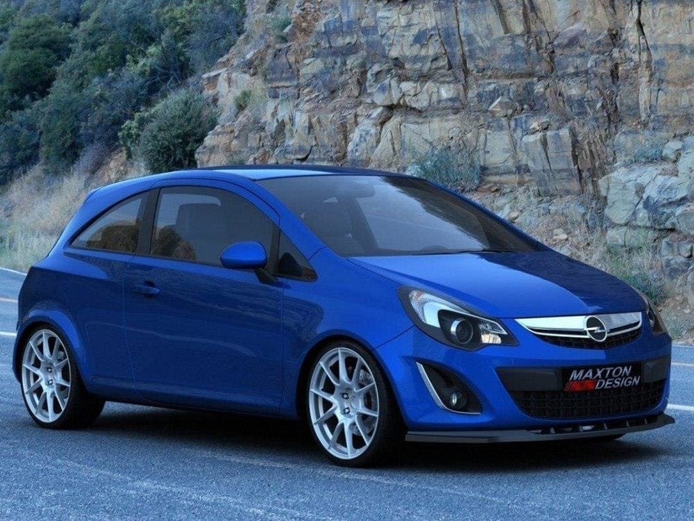 Maxton Design Gloss Black Front Splitter Opel Corsa D (Facelift) Maxton Design SR