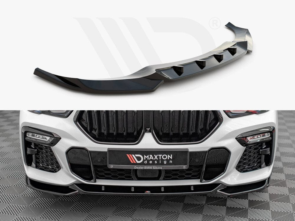 Maxton Design Gloss Black Front Splitter V.1 BMW X6 M-Pack G06 Maxton Design SR