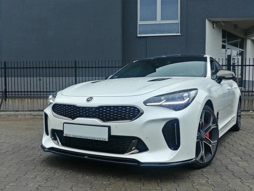 Maxton Design Gloss Black Front Splitter V.1 KIA Stinger GT 2017-2019 Maxton Design SR