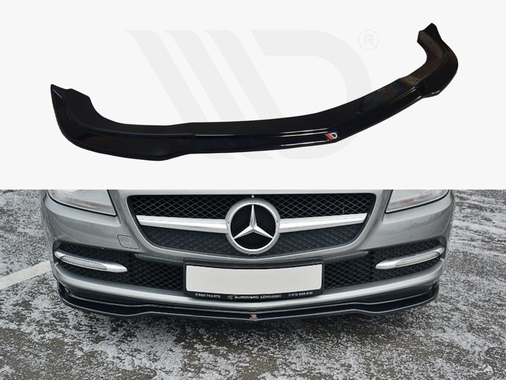 Maxton Design Gloss Black Front Splitter V.1 Mercedes SLK R172 Standard 2011-2015 Maxton Design SR
