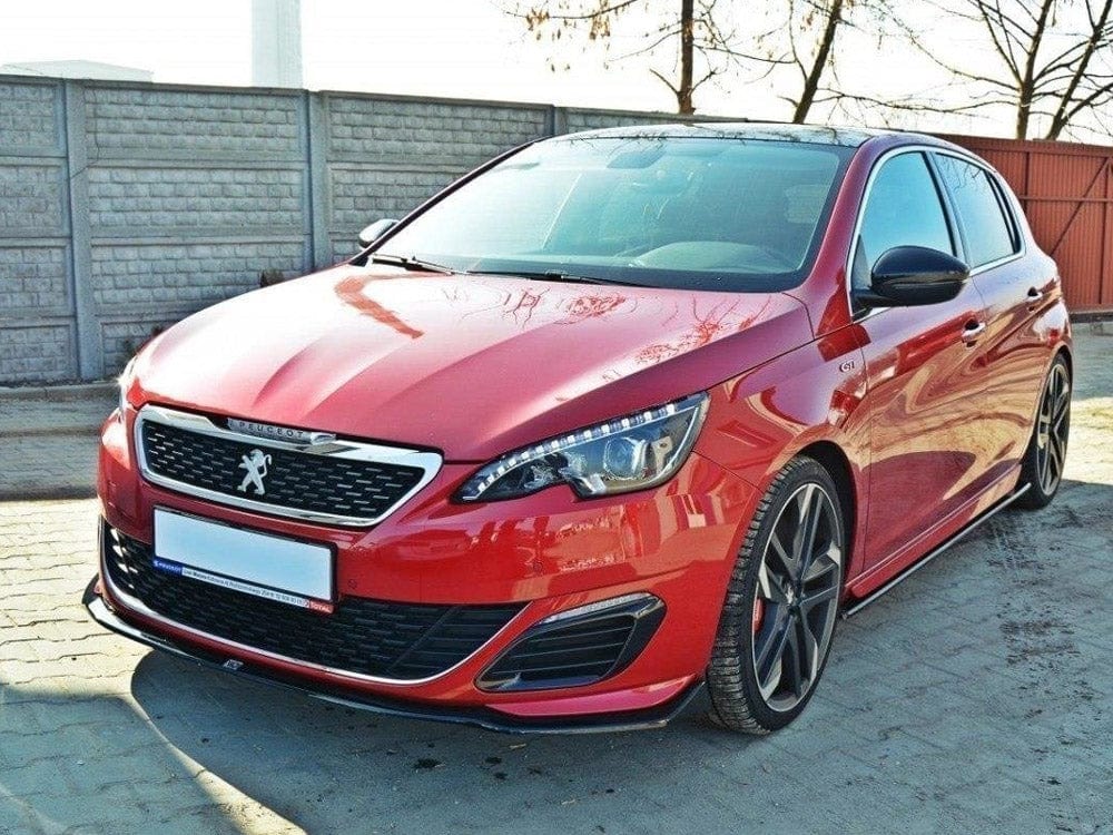 Maxton Design Gloss Black Front Splitter V.1 Peugeot 308 II GTI Maxton Design SR