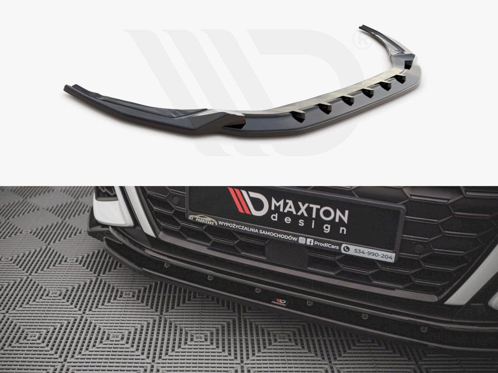 Maxton Design Gloss Black Front Splitter V.2 Audi S3 / A3 S-line 8Y 2020- Maxton Design SR