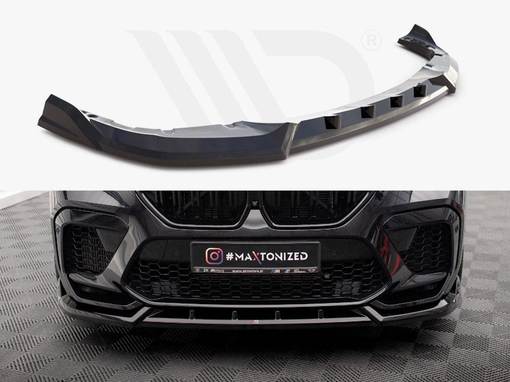 Maxton Design Gloss Black Front Splitter V.2 BMW X6 M F96 Maxton Design SR