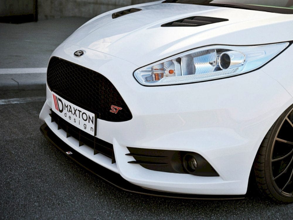 Maxton Design Gloss Black Front Splitter V.2 Fiesta MK7 ST Facelift 2013-2017 Maxton Design SR