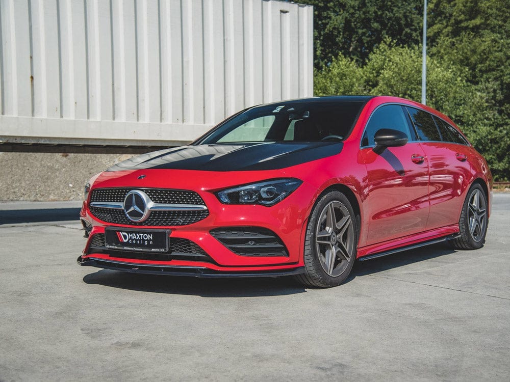 Maxton Design Gloss Black Front Splitter V.2 Mercedes-Benz CLA A35 AMG / AMG-Line C118 Maxton Design SR