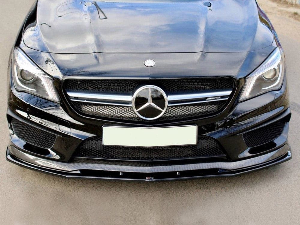 Maxton Design Gloss Black Front Splitter V.2 Mercedes CLA 45 AMG C117 (Pre-facelift) Maxton Design SR