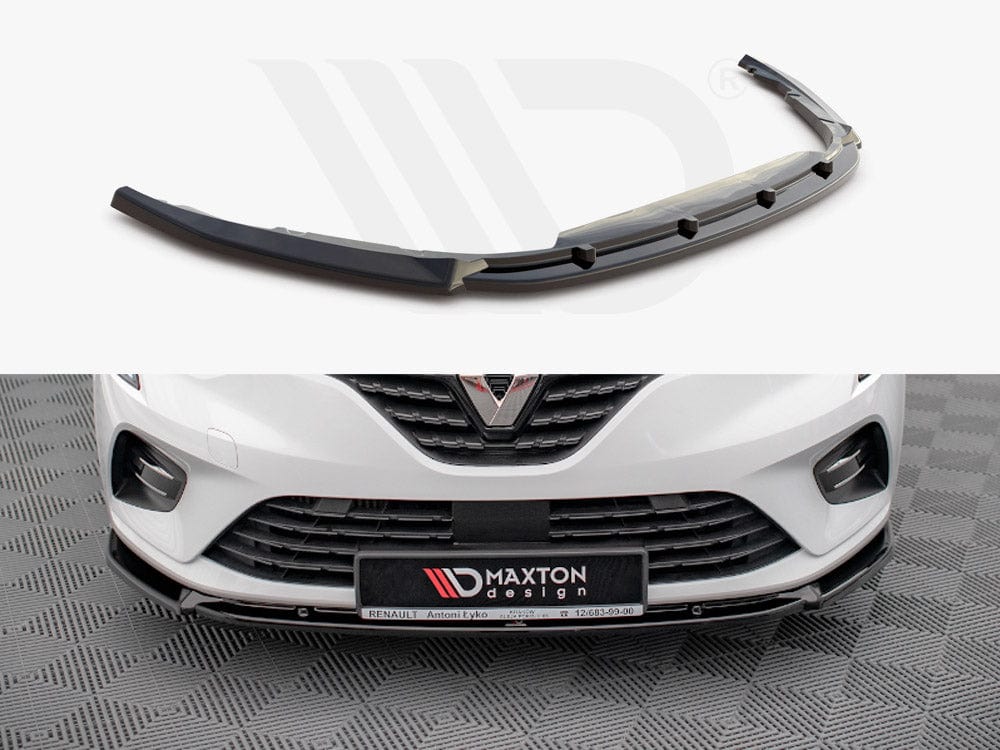 Maxton Design Gloss Black Front Splitter V.2 Renault CLIO MK5 2019- Maxton Design SR