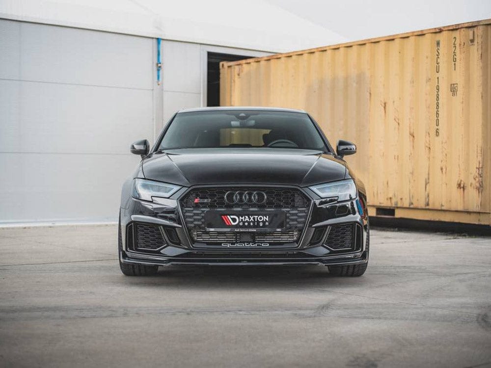 Maxton Design Gloss Black Front Splitter V.3 Audi RS3 8V Facelift 2017-UP Maxton Design SR