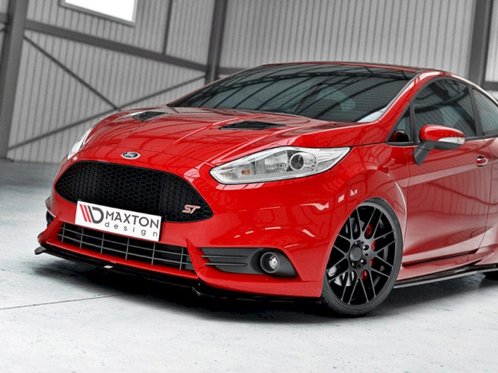 Maxton Design Gloss Black Front Splitter V.3 Fiesta Mk7 ST Facelift Maxton Design SR