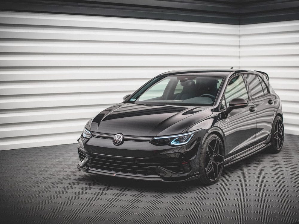Maxton Design Gloss Black Front Splitter V.6 VW Golf R MK8 2020- Maxton Design SR