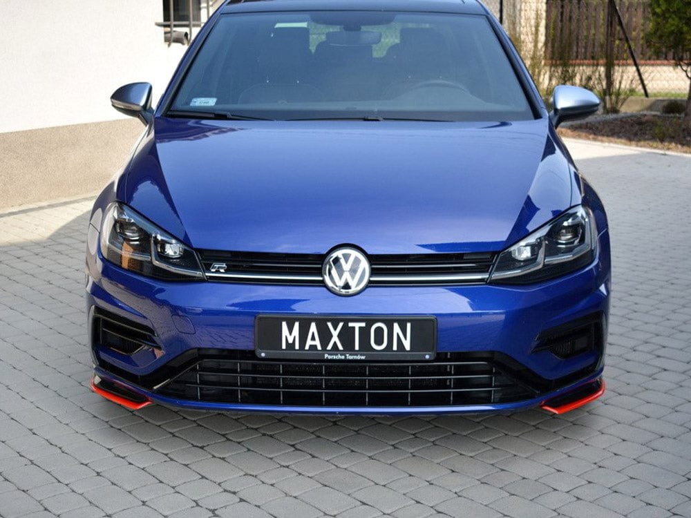 Maxton Design Gloss Black Front Splitter V.8 VW Golf 7 R / R-Line Facelift Maxton Design SR