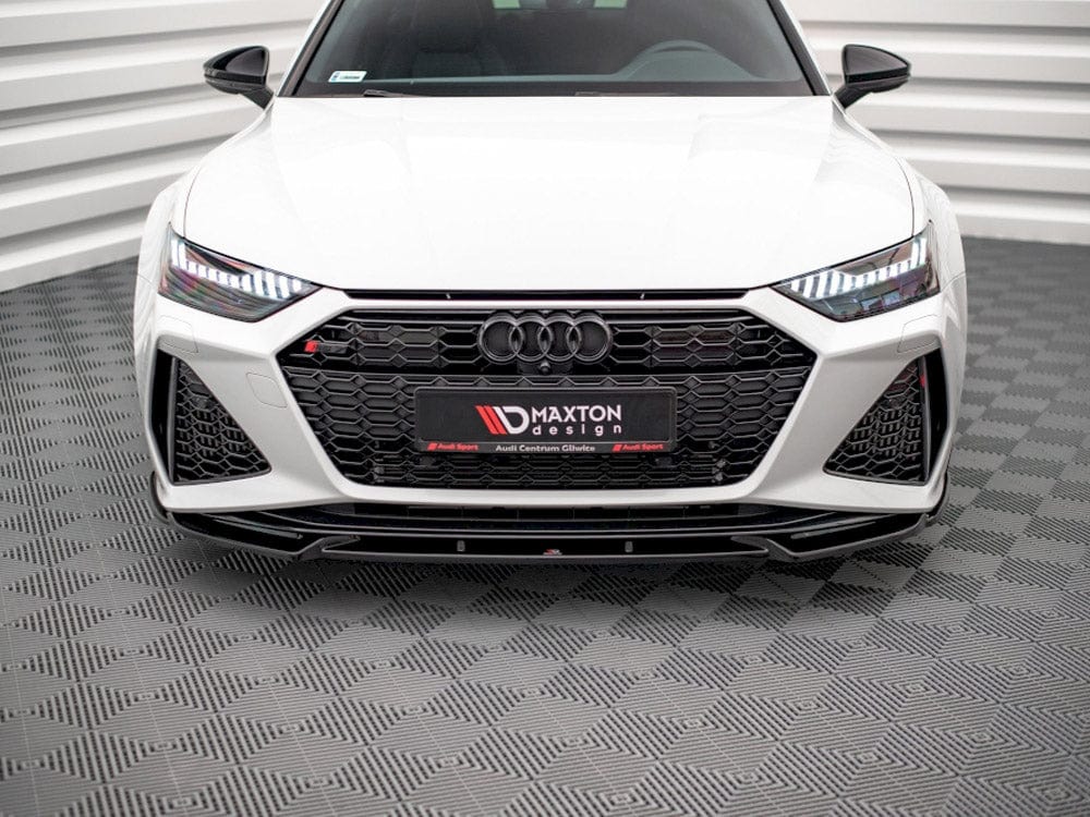 Maxton Design Gloss Black Front Splitter V1 Audi RS6 C8 / RS7 C8 2019- Maxton Design SR
