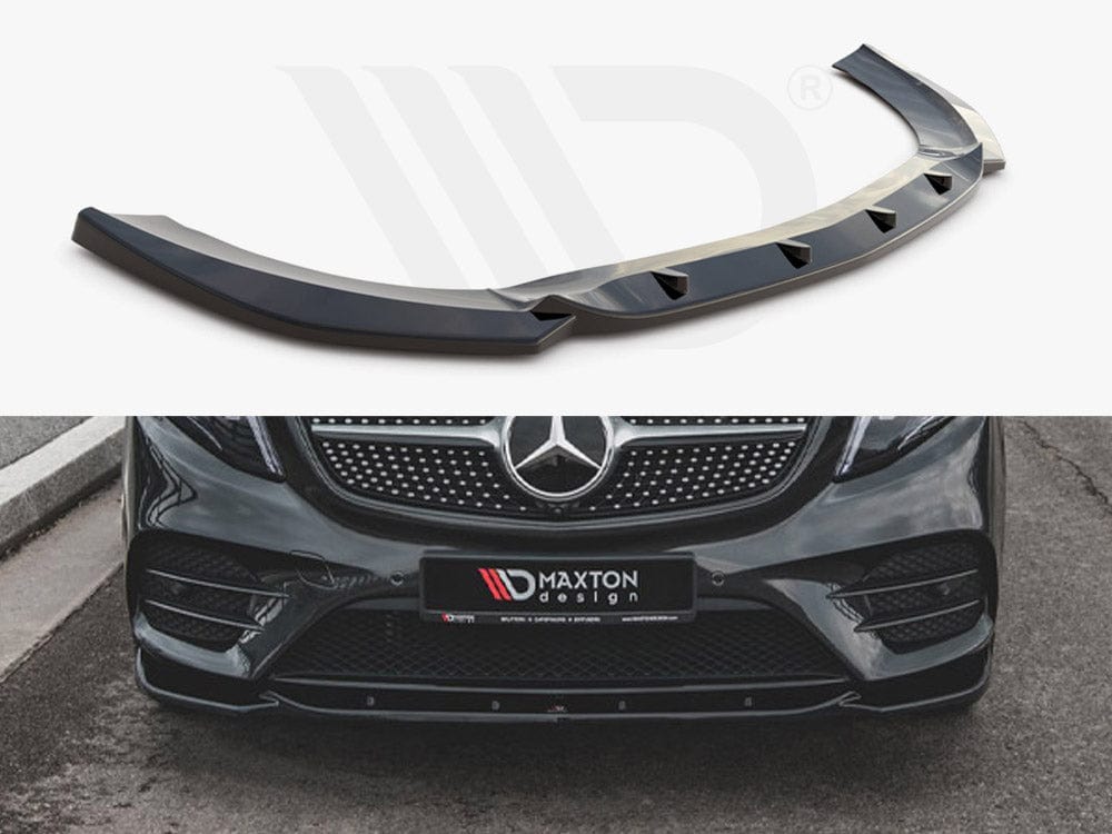 Maxton Design Gloss Black Front Splitter V1 Mercedes-benz V-class Amg-line W447 Facelift 2019- Maxton Design SR