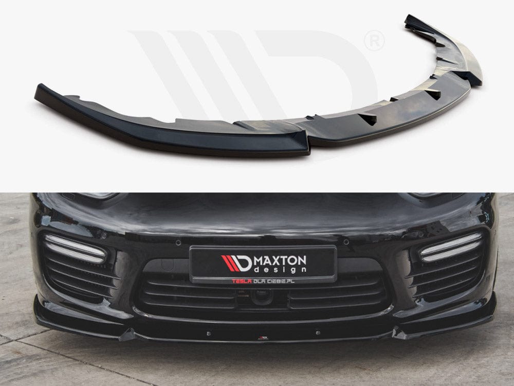 Maxton Design Gloss Black Front Splitter V1 Porsche Panamera Turbo 970 Facelift 2013-2016 Maxton Design SR