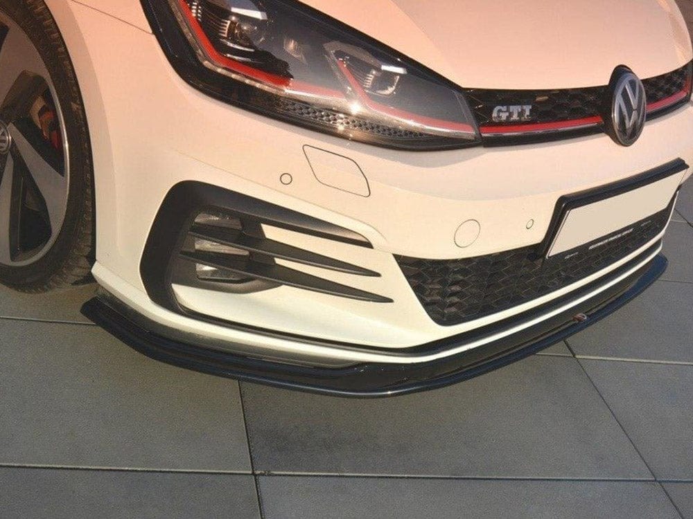 Maxton Design Gloss Black Front Splitter V2 VW Golf GTI 7.5 2017- Maxton Design SR