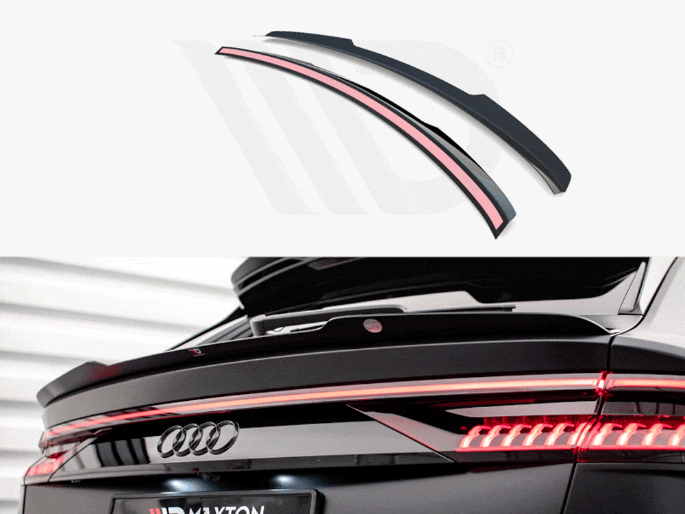 Maxton Design Gloss Black Lower Spoiler CAP Audi RSQ8 MK1 Maxton Design SR