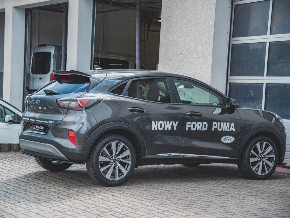 Maxton Design Gloss Black / No Central Rear Splitter Ford PUMA Standard 2019- Maxton Design SR