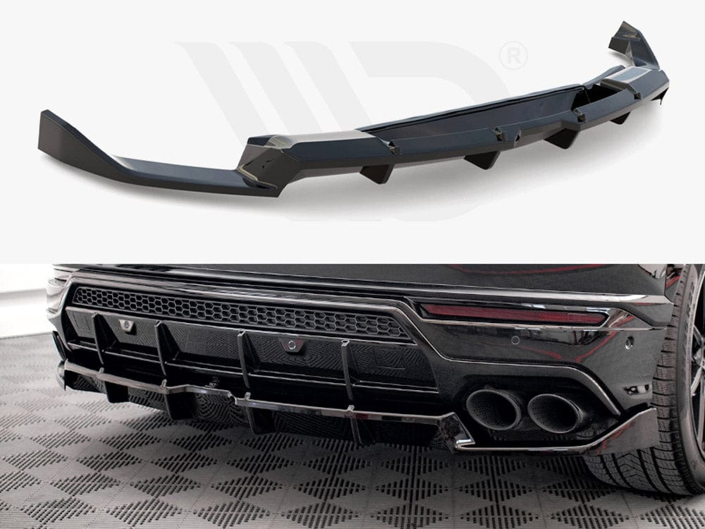 Maxton Design Gloss Black / No Central Rear Splitter (Vertical Bars) Lamborghini URUS MK1 Maxton Design SR