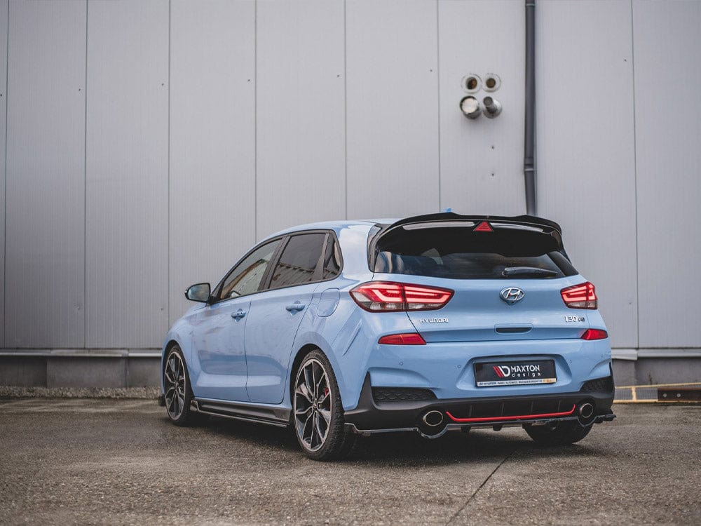 Maxton Design Gloss Black / No Central Rear Splitter (With Vertical Bars) Hyundai I30 N MK3 Hatchback 2017-2020 Maxton Design SR