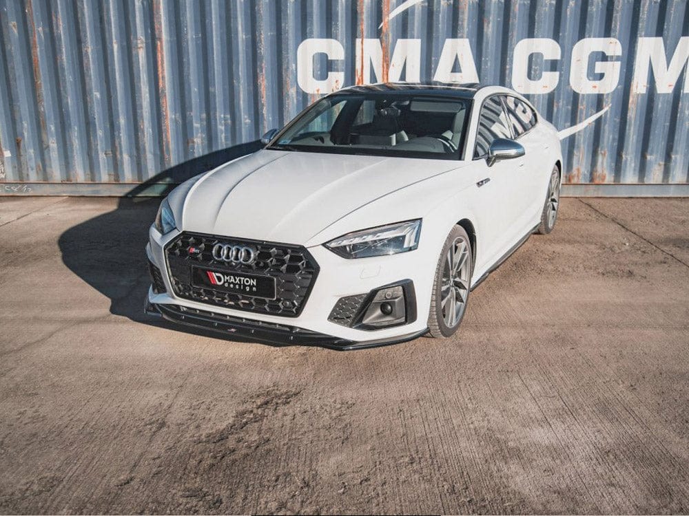 Maxton Design Gloss Black / No Front Splitter V.1 Audi S5 / A5 S-Line F5 Facelift Maxton Design SR