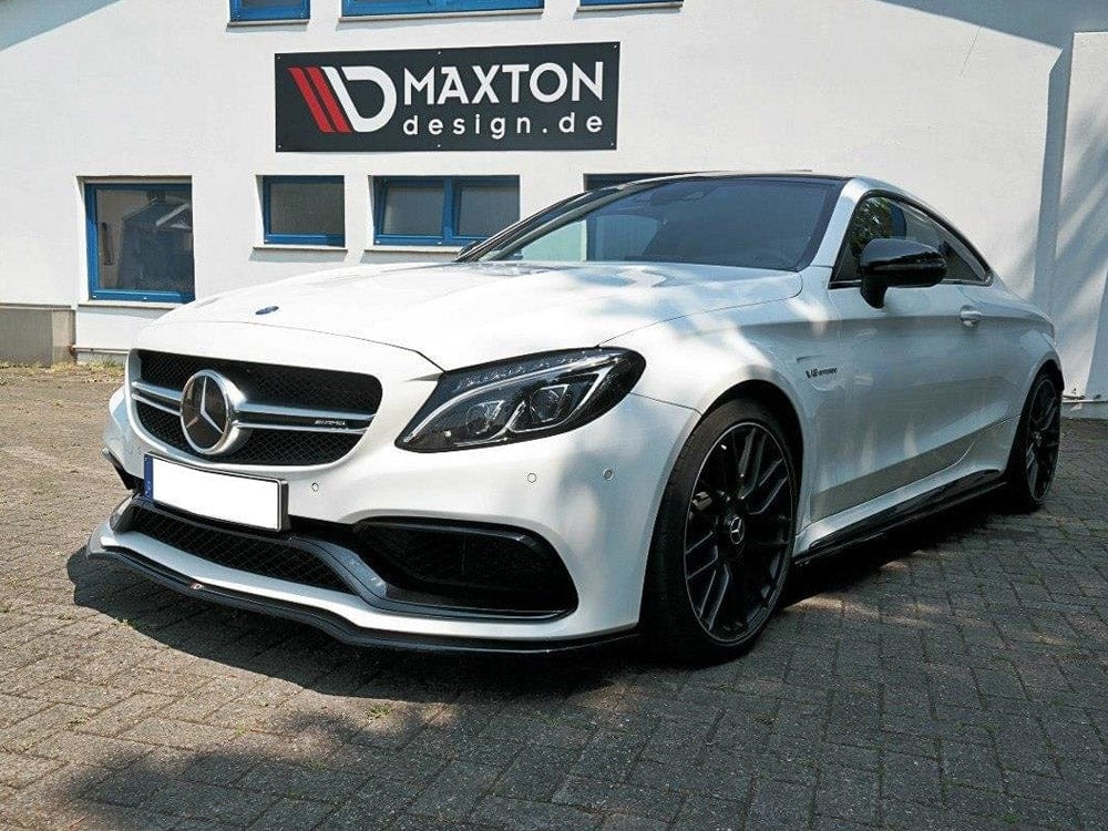 Maxton Design Gloss Black / No Front Splitter V.1 Mercedes C 205 63 AMG Coupe 2016-2018 Maxton Design SR