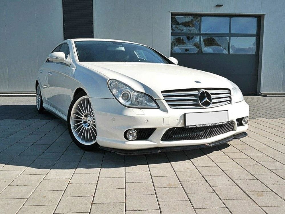 Maxton Design Gloss Black / No Front Splitter V.1 Mercedes CLS C219 55AMG Sedan 2004-2006 Maxton Design SR