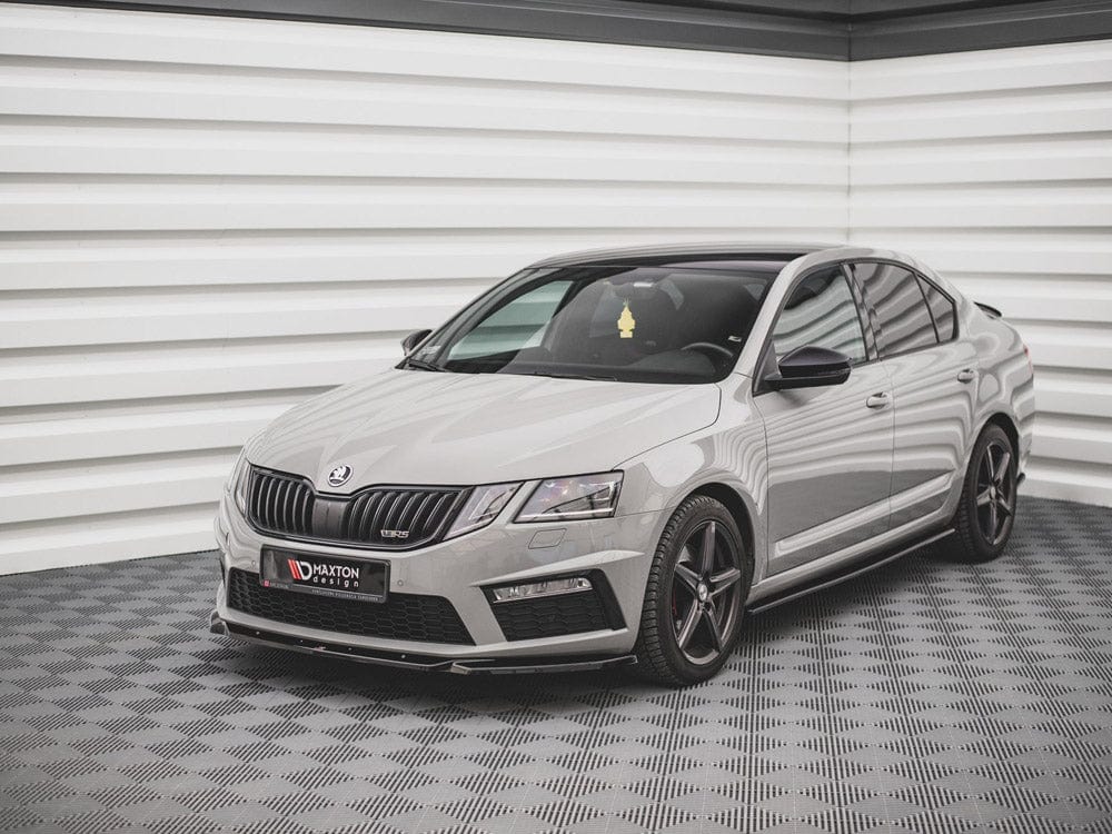 Maxton Design Gloss Black / No Front Splitter V.3 Skoda Octavia RS MK3 Facelift 2016-2019 Maxton Design SR