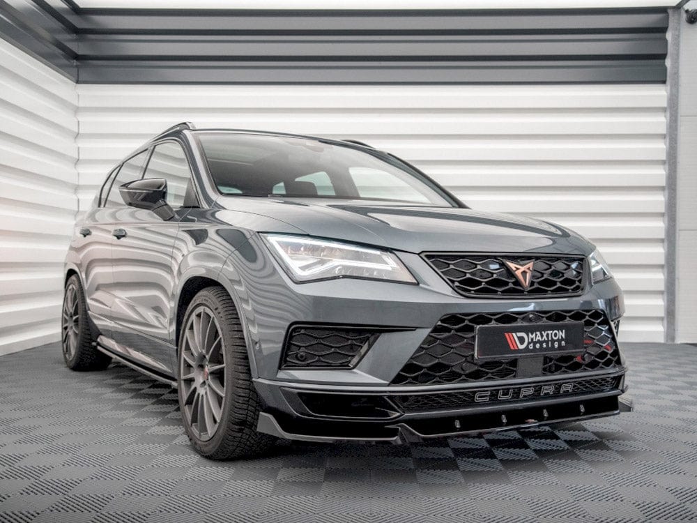 Maxton Design Gloss Black / No Front Splitter V1 Cupra Ateca 2018-2019 Maxton Design SR