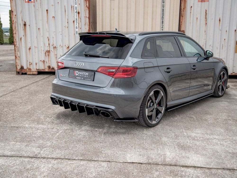 Maxton Design Gloss Black / No Rear Side Diffusers V2 Audi RS3 8V Sportback 2015-2016 Maxton Design SR