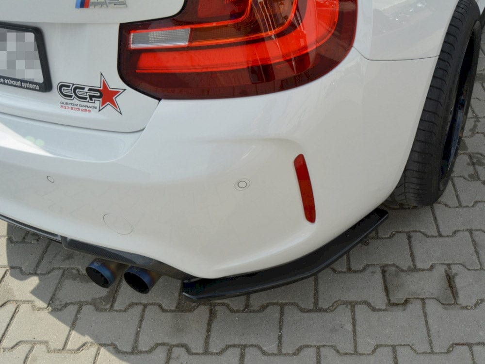 Maxton Design Gloss Black / No Rear Side Splitters Bmw M2 F87 2016- Maxton Design SR