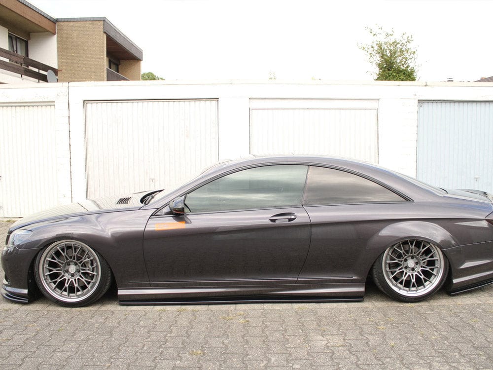 Maxton Design Gloss Black / No Side Skirts Diffusers Mercedes CL 500 C216 Amgline 2006-2010 Maxton Design SR