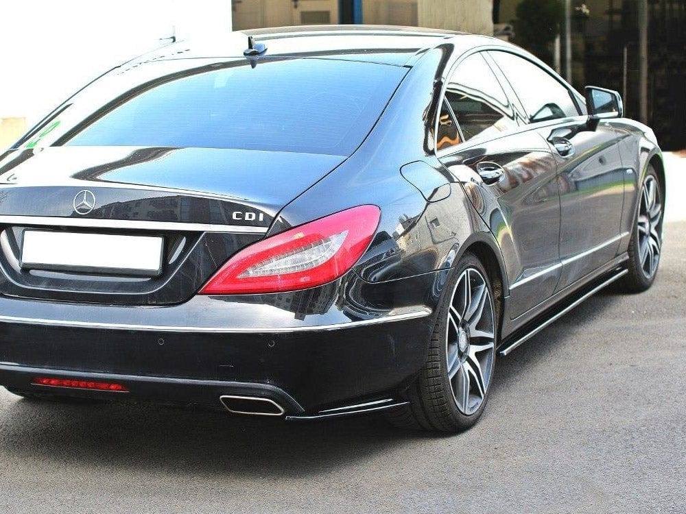 Maxton Design Gloss Black / No Side Skirts Diffusers Mercedes CLS C218 Standard 2011-2014 Maxton Design SR