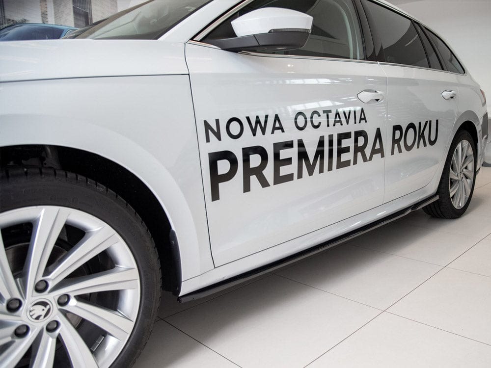 Maxton Design Gloss Black / No Side Skirts Diffusers V.2 Skoda Octavia Mk4 Maxton Design SR