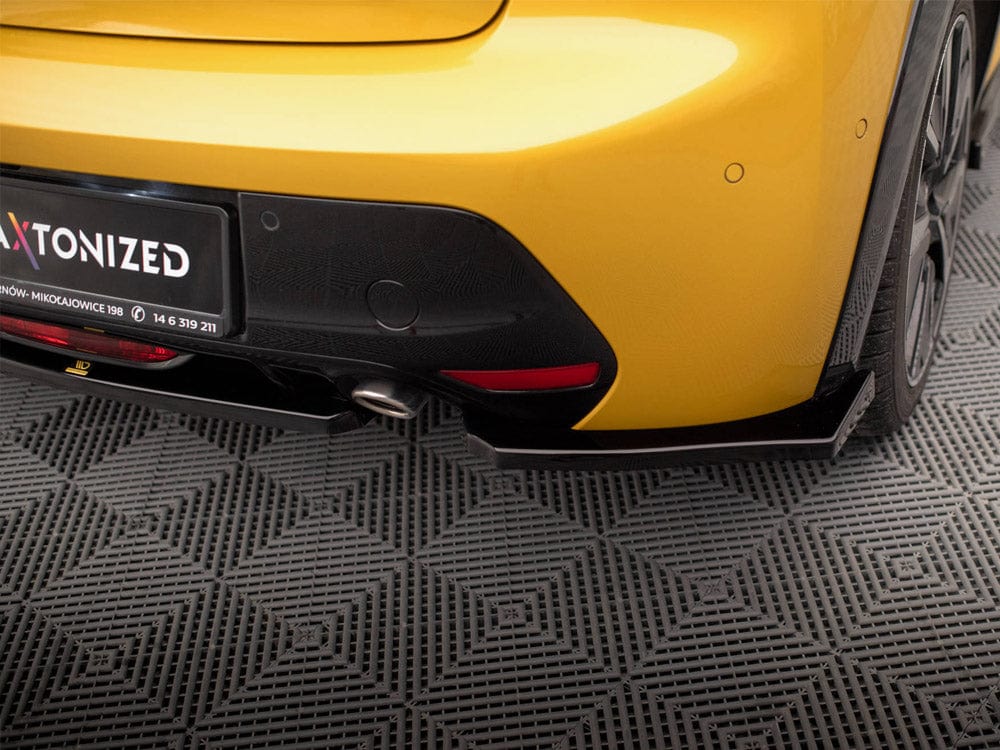 Maxton Design Gloss Black / Orange Rear Side Splitters Peugeot 208 GT Mk2 Maxton Design SR