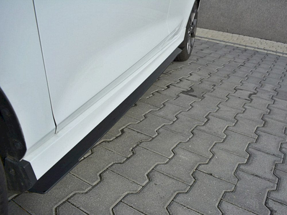 Maxton Design Gloss Black Racing Side Skirts Diffusers V.2 Ford Fiesta MK8 ST / St-line Maxton Design SR