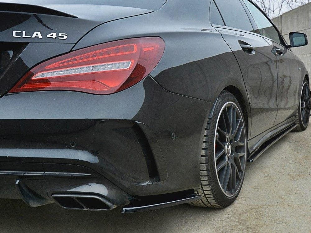 Maxton Design Gloss Black Rear Side Splitters Mercedes CLA A45 AMG C117 Facelift 2017-UP Maxton Design SR