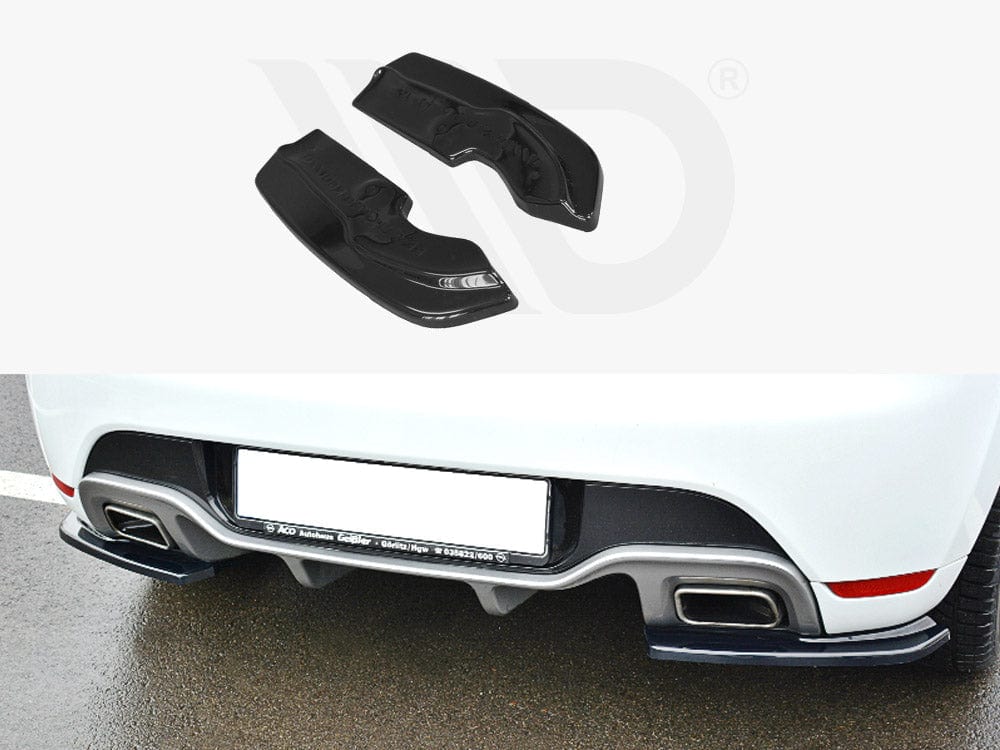 Maxton Design Gloss Black Rear Side Splitters Renault CLIO MK4 RS 2013-2019 Maxton Design SR