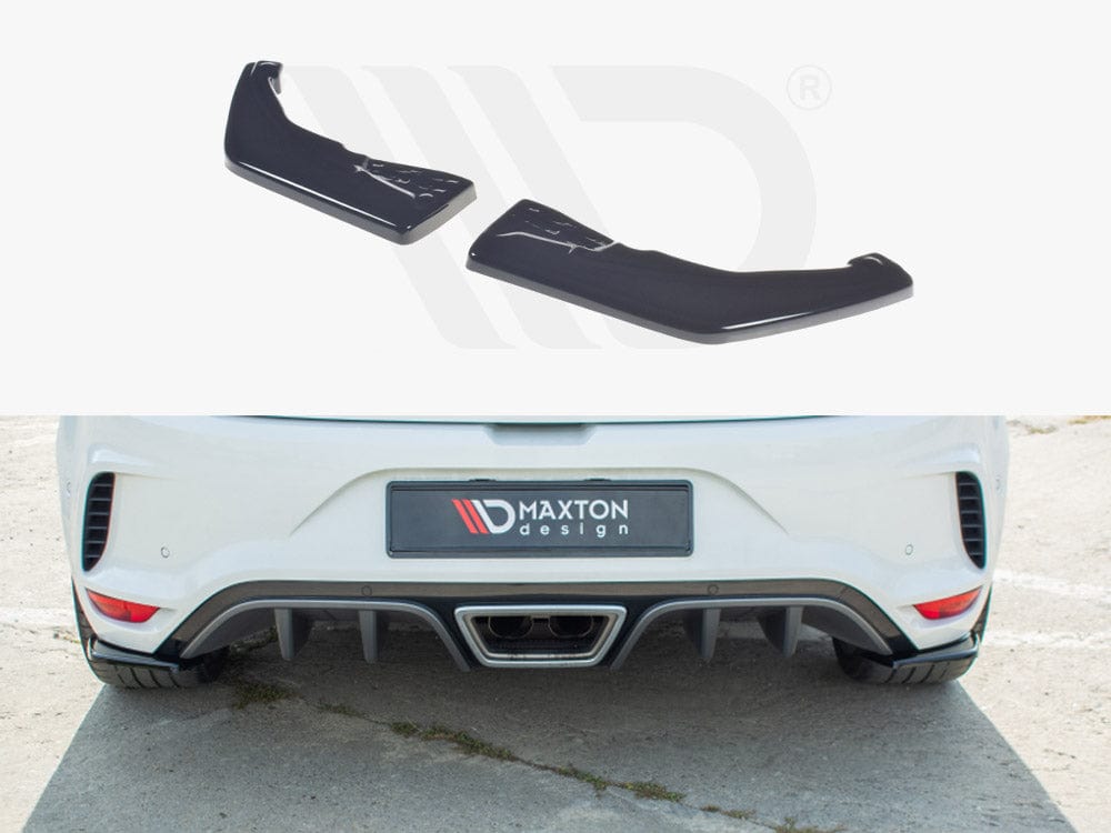 Maxton Design Gloss Black Rear Side Splitters Renault Megane MK4 RS 2018-2020 Maxton Design SR