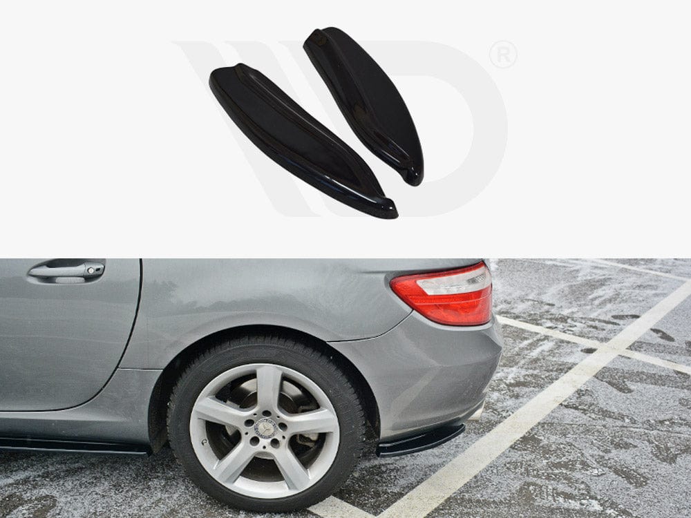 Maxton Design Gloss Black Rear Side Splitters V.1 Mercedes-benz SLK R172 Standard 2011-2015 Maxton Design SR