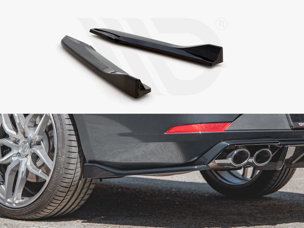 Maxton Design Gloss Black Rear Side Splitters V.3 Seat Leon Cupra MK3 Facelift Estate 2017-2019 Maxton Design SR