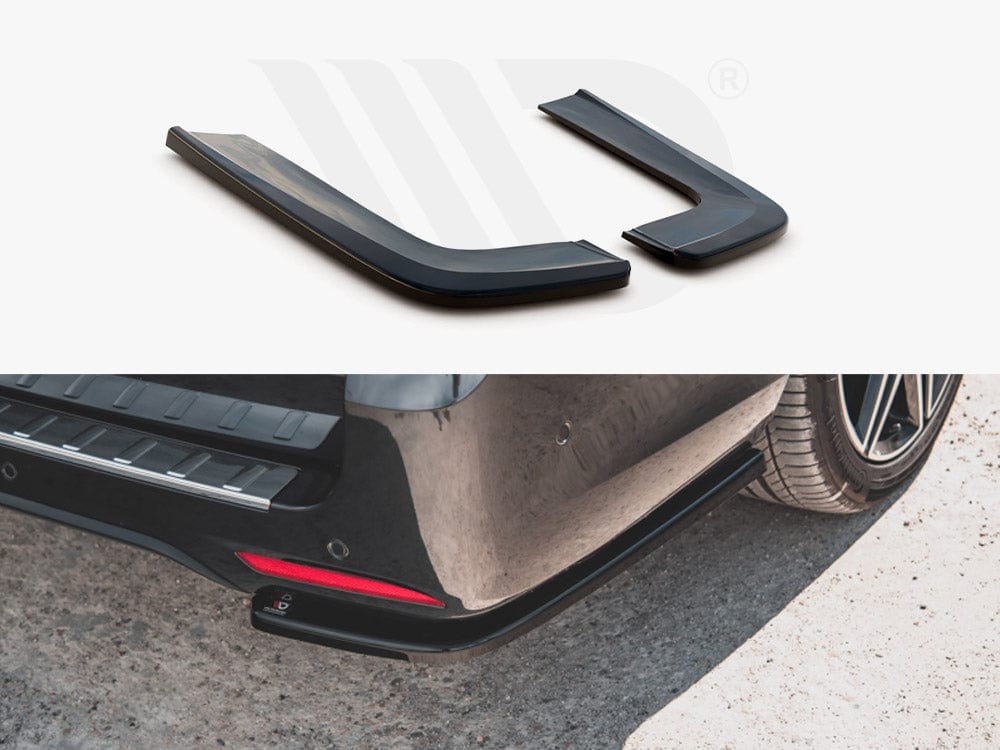 Maxton Design Gloss Black Rear Side Splitters V1 Mercedes-benz V-class Amg-line W447 Facelift 2019- Maxton Design SR