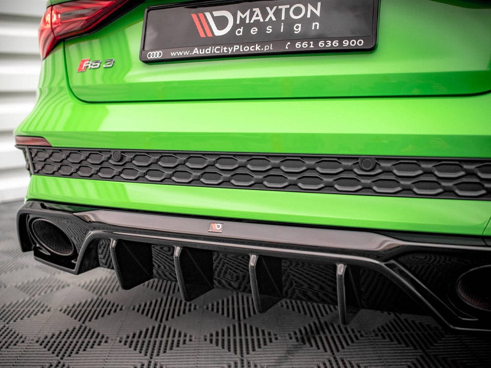 Maxton Design Gloss Black Rear Valance Audi RS3 8Y 2020- Maxton Design SR