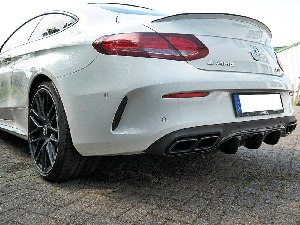 Maxton Design Gloss Black Rear Valance Mercedes C 205 63 AMG Coupe 2016-2018 Maxton Design SR