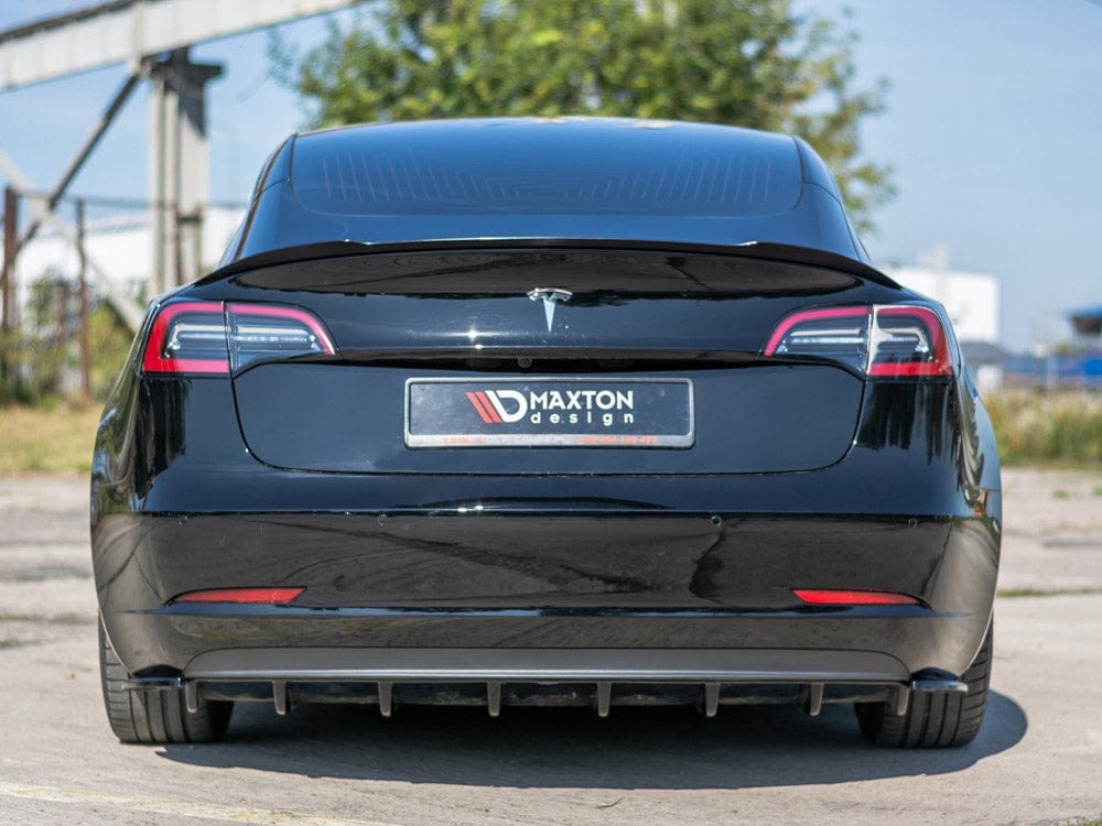 Maxton Design Gloss Black Rear Valance Tesla Model 3 2017- Maxton Design SR