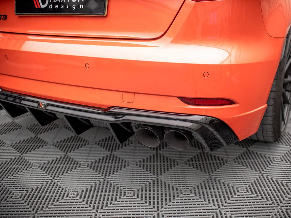 Maxton Design Gloss Black Rear Valance V.2 Audi RS3 Sportback 8V Facelift Maxton Design SR