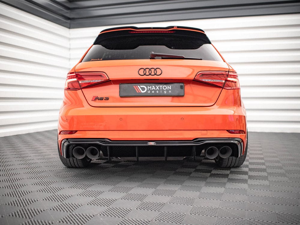 Maxton Design Gloss Black Rear Valance V.2 Audi RS3 Sportback 8V Facelift Maxton Design SR