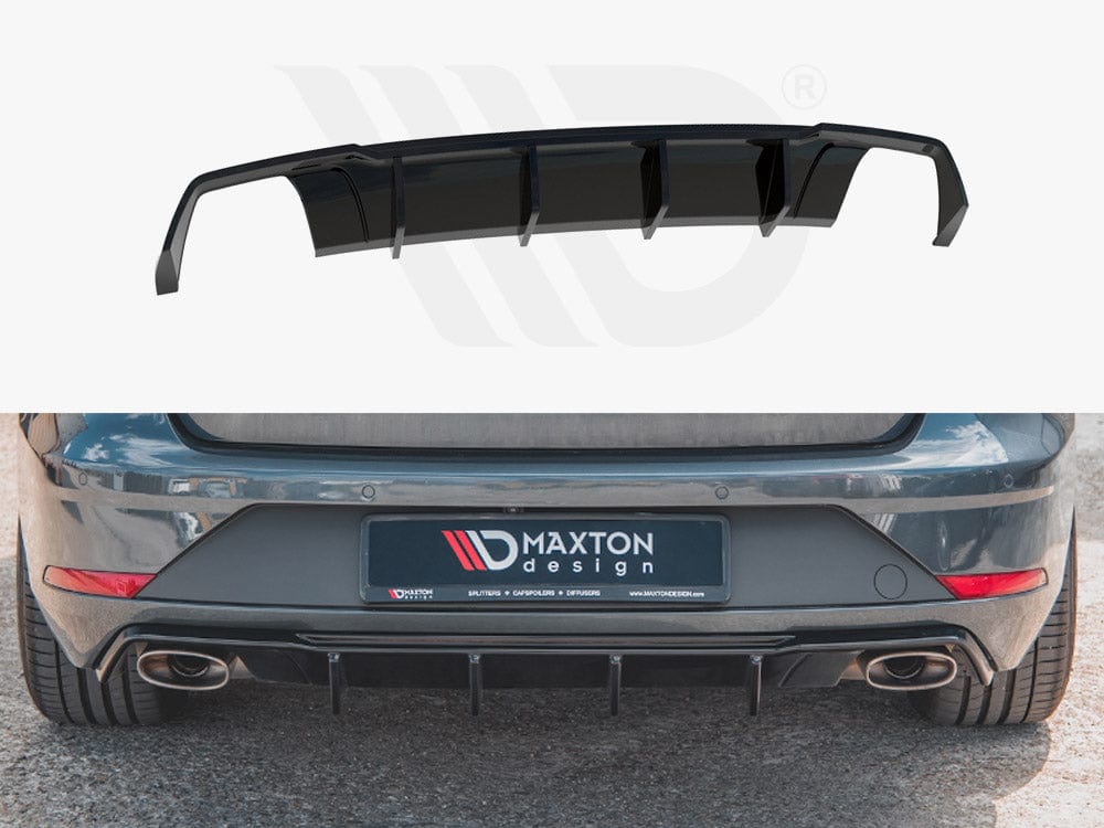 Maxton Design Gloss Black Rear Valance V.2 Seat Leon Mk3.5 Cupra Estate Maxton Design SR