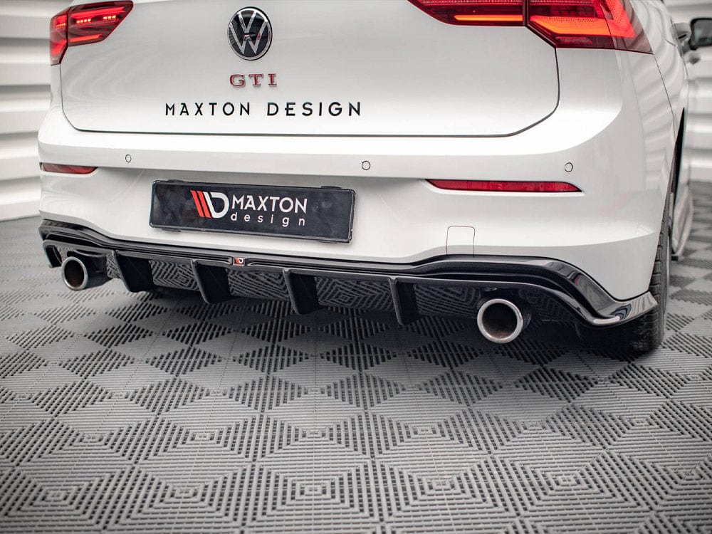 Maxton Design Gloss Black Rear Valance VW Golf 8 GTI Maxton Design SR