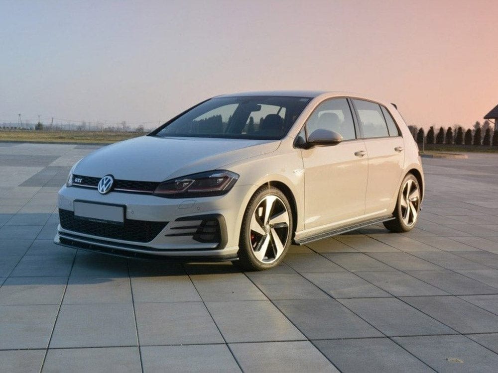 Maxton Design Gloss Black / Red Side Skirts Diffusers VW Golf GTI 7.5 2017- Maxton Design SR