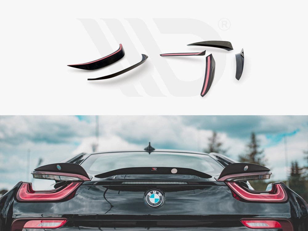 Maxton Design Gloss Black SET OF Spoiler CAPS Bmw I8 2014-2020 Maxton Design SR